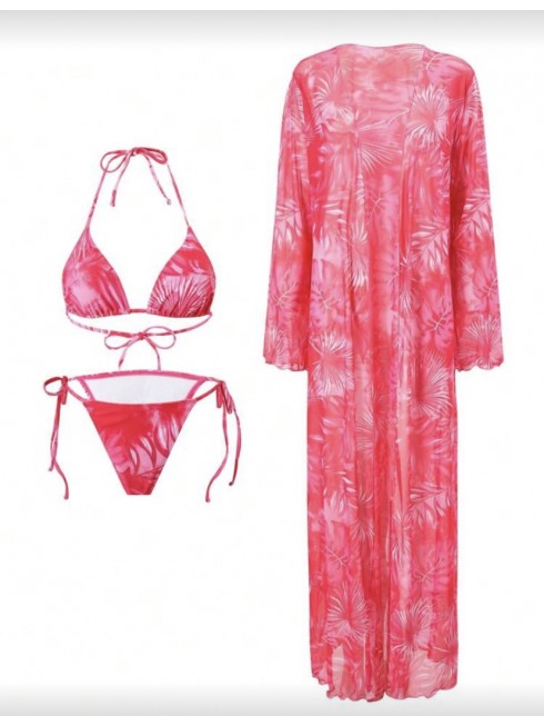Set rosa kimono largo